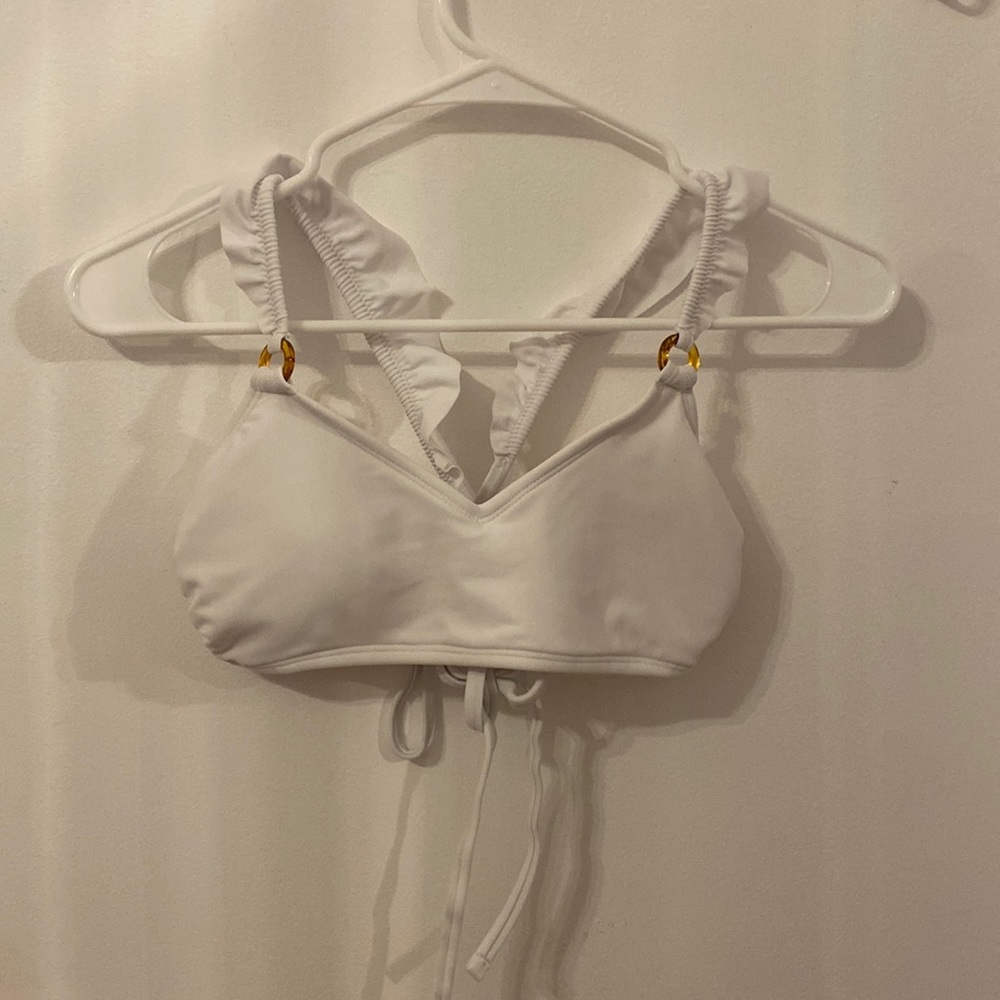 white bikini top